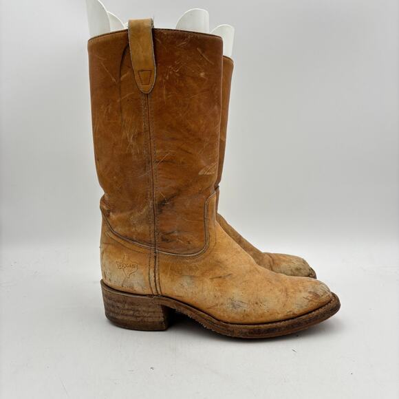 Vintage Texas Brand Campus Boots Men\'s 9.5D M 63 Western Workwear main image 7